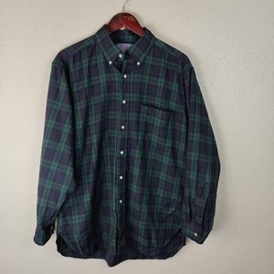 Pendleton 100% Wool Black Watch Tartan Button Down Large